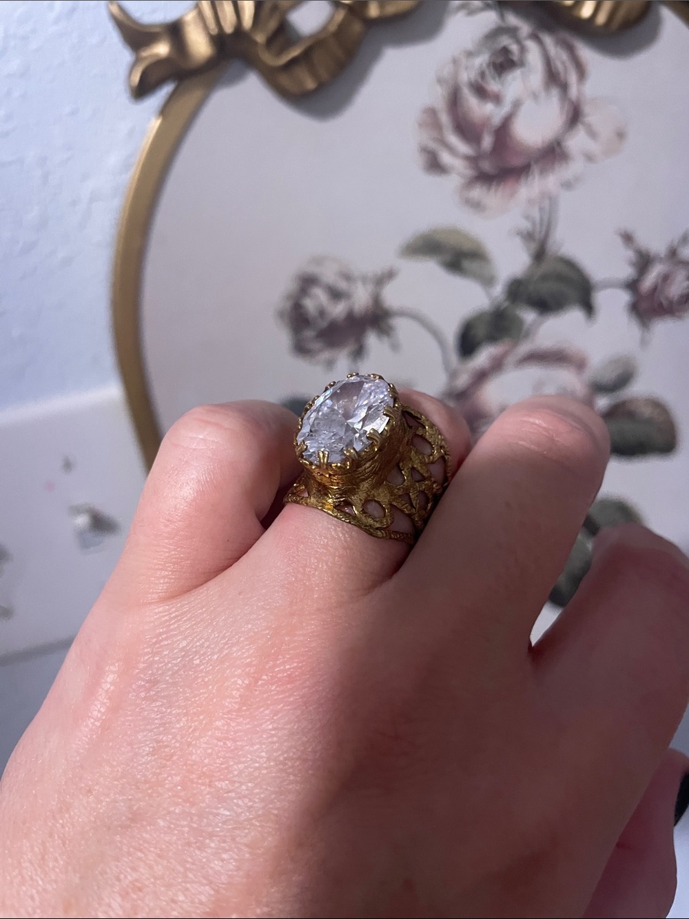 Heavy Chunky Gold Diamond Ring